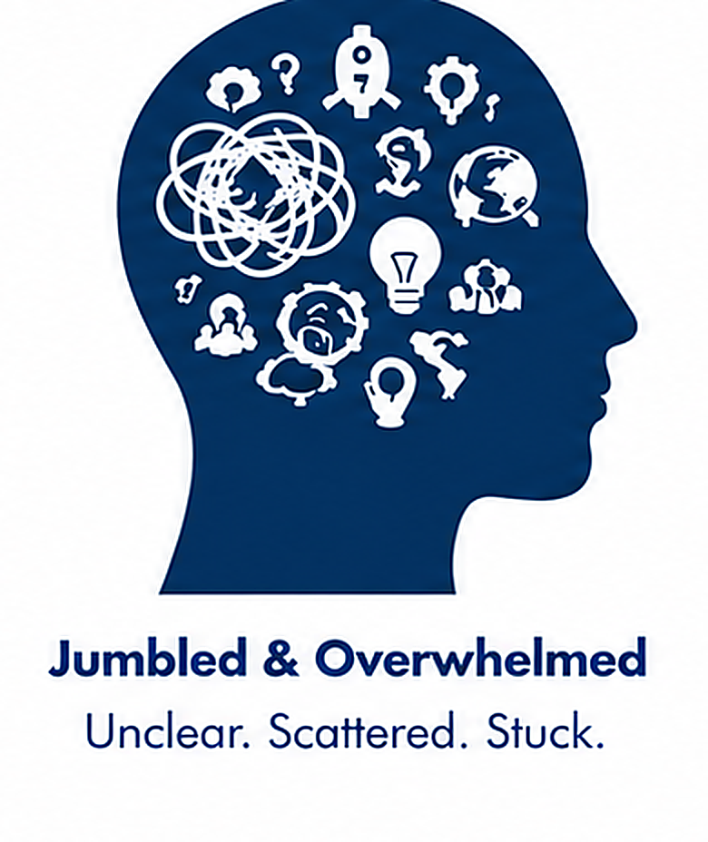 Jumbled & Overwhelmed — Unclear. Scattered. Stuck.